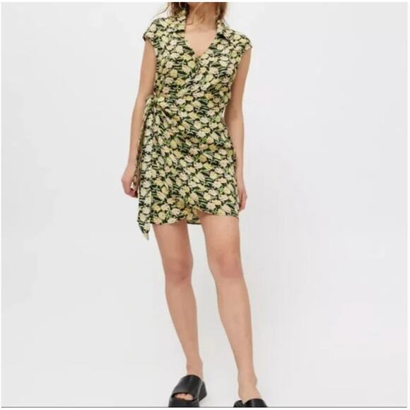 Urban Outfitters Dresses & Skirts - Urban Outfitters Silver Sun Floral Mini Wrap Dress